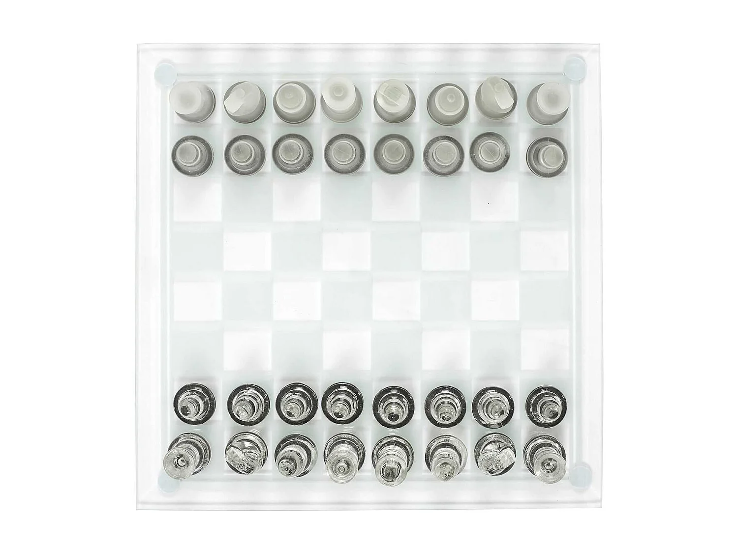 Jeu d'Echec en Verre 25x25CM - GLOSSY