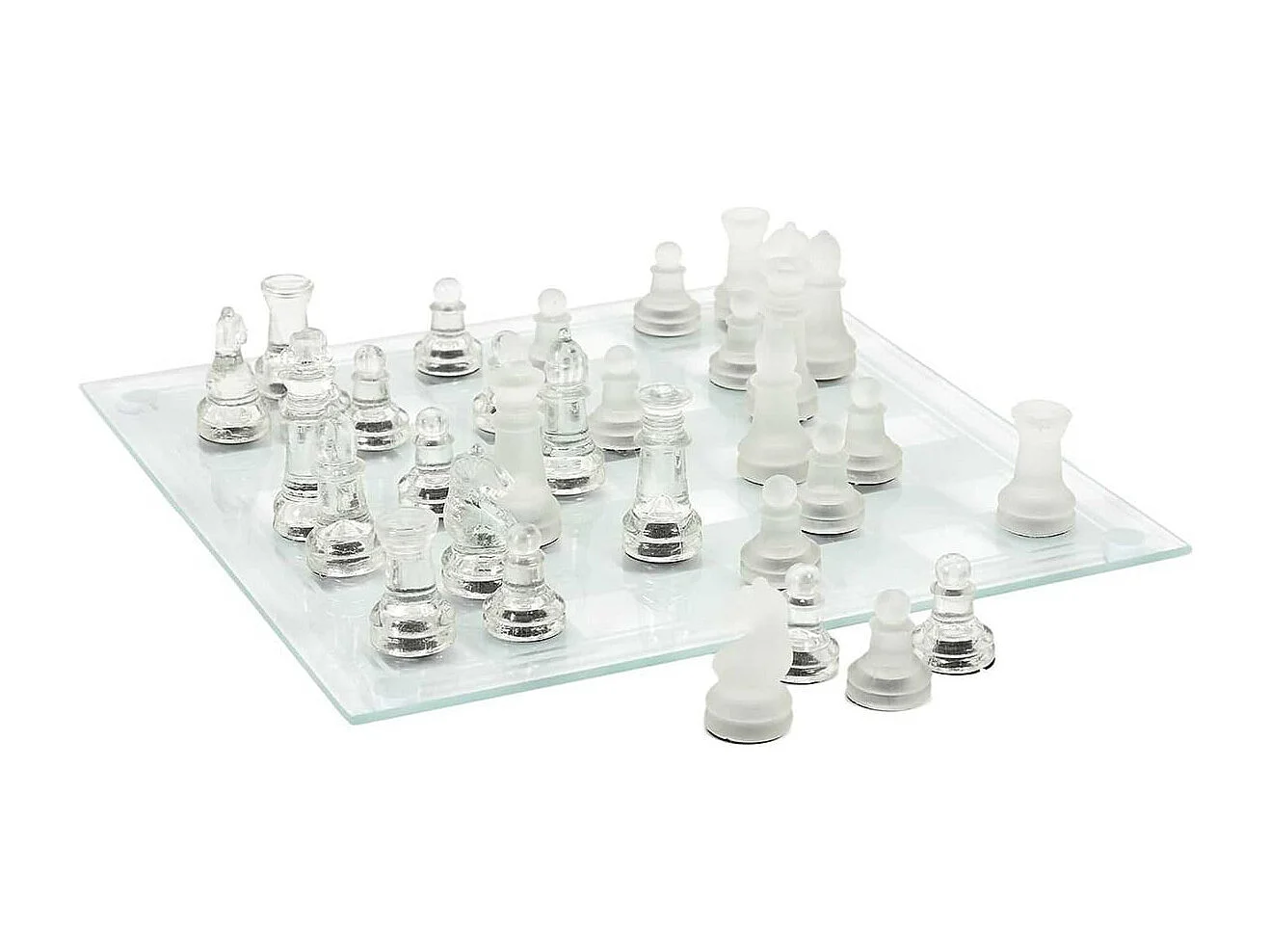 Jeu d'Echec en Verre 25x25CM - GLOSSY