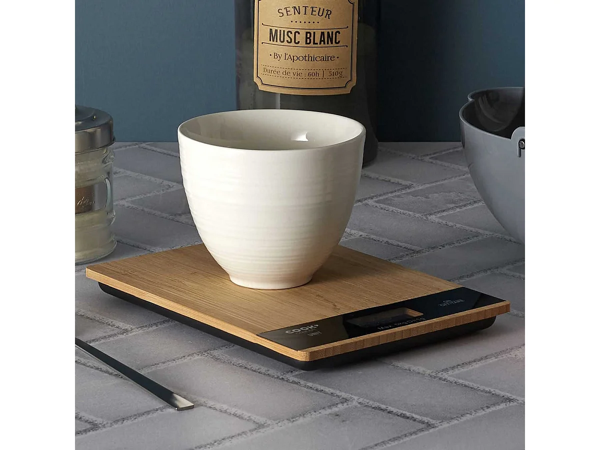 Balance de Cuisine Numérique en Bambou - MARYN