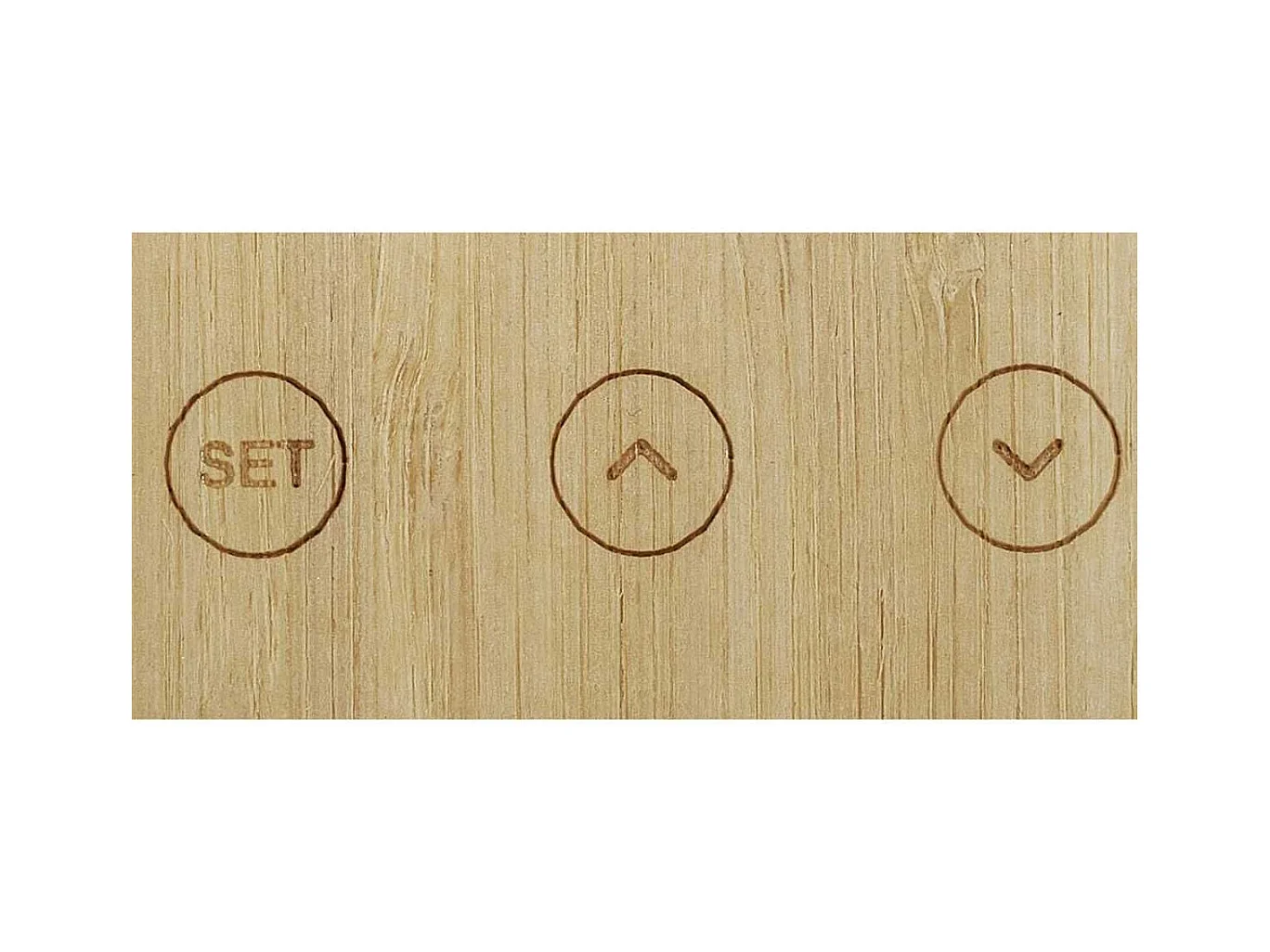 Réveil station météo façade en bois de bambou