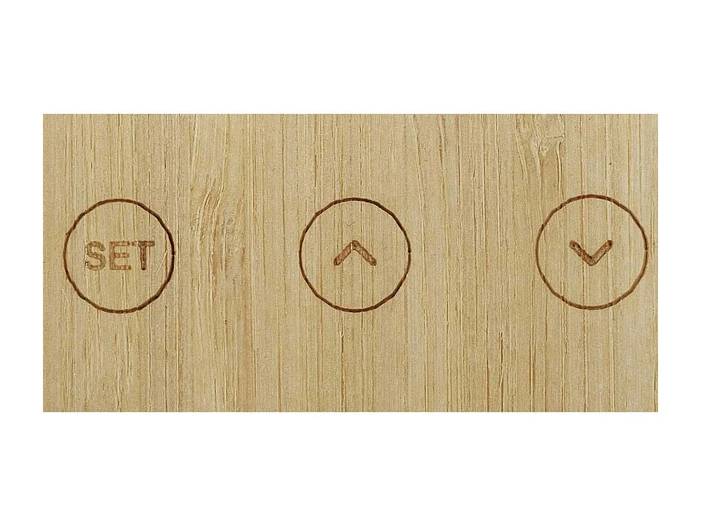 Réveil station météo façade en bois de bambou