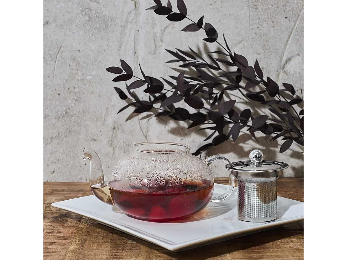 Théière en Verre avec Infuseur en Inox 700ml - ALADIN