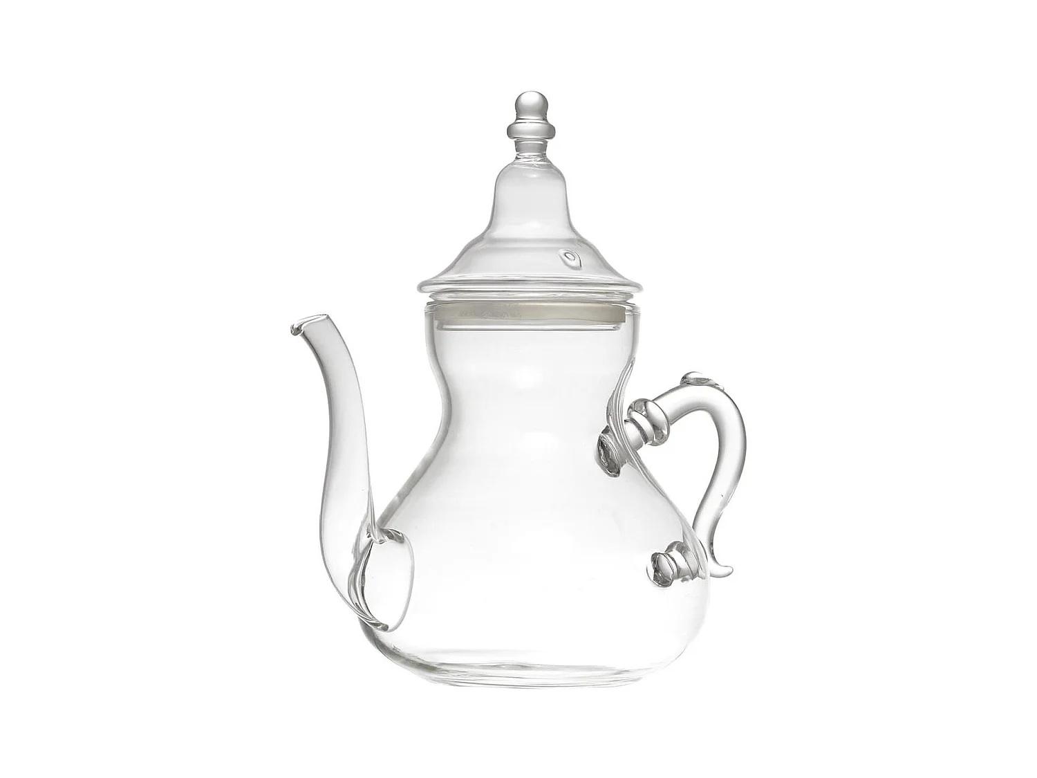 Théière en verre 80 cl avec bec verseur anti-goutte