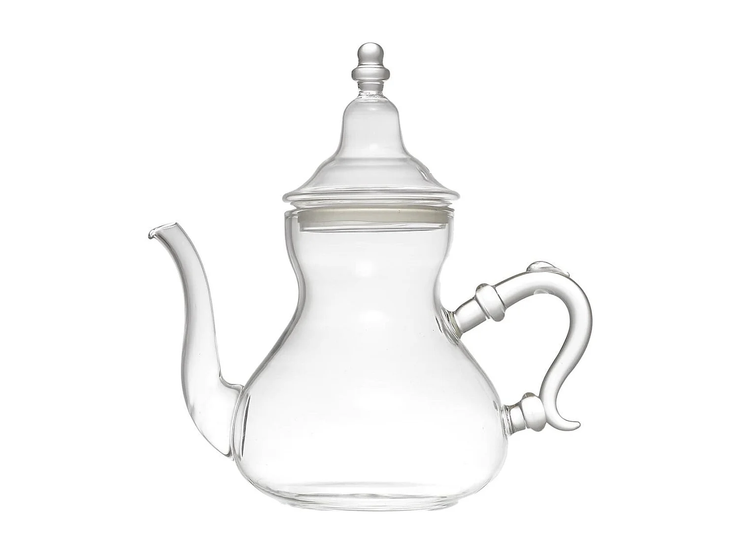 Théière en verre 80 cl avec bec verseur anti-goutte