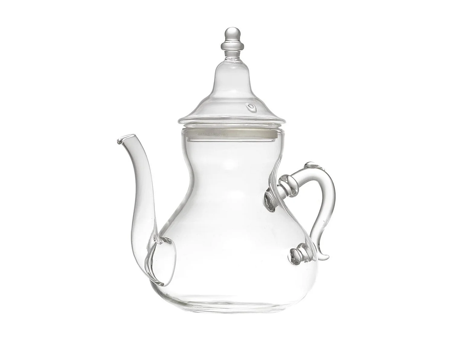 Théière en verre 80 cl avec bec verseur anti-goutte