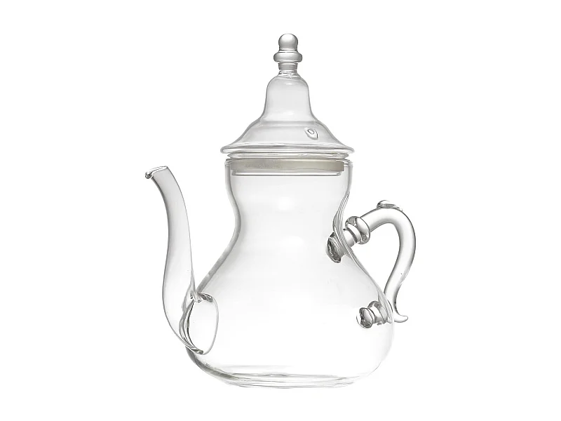 Théière en verre 80 cl avec bec verseur anti-goutte