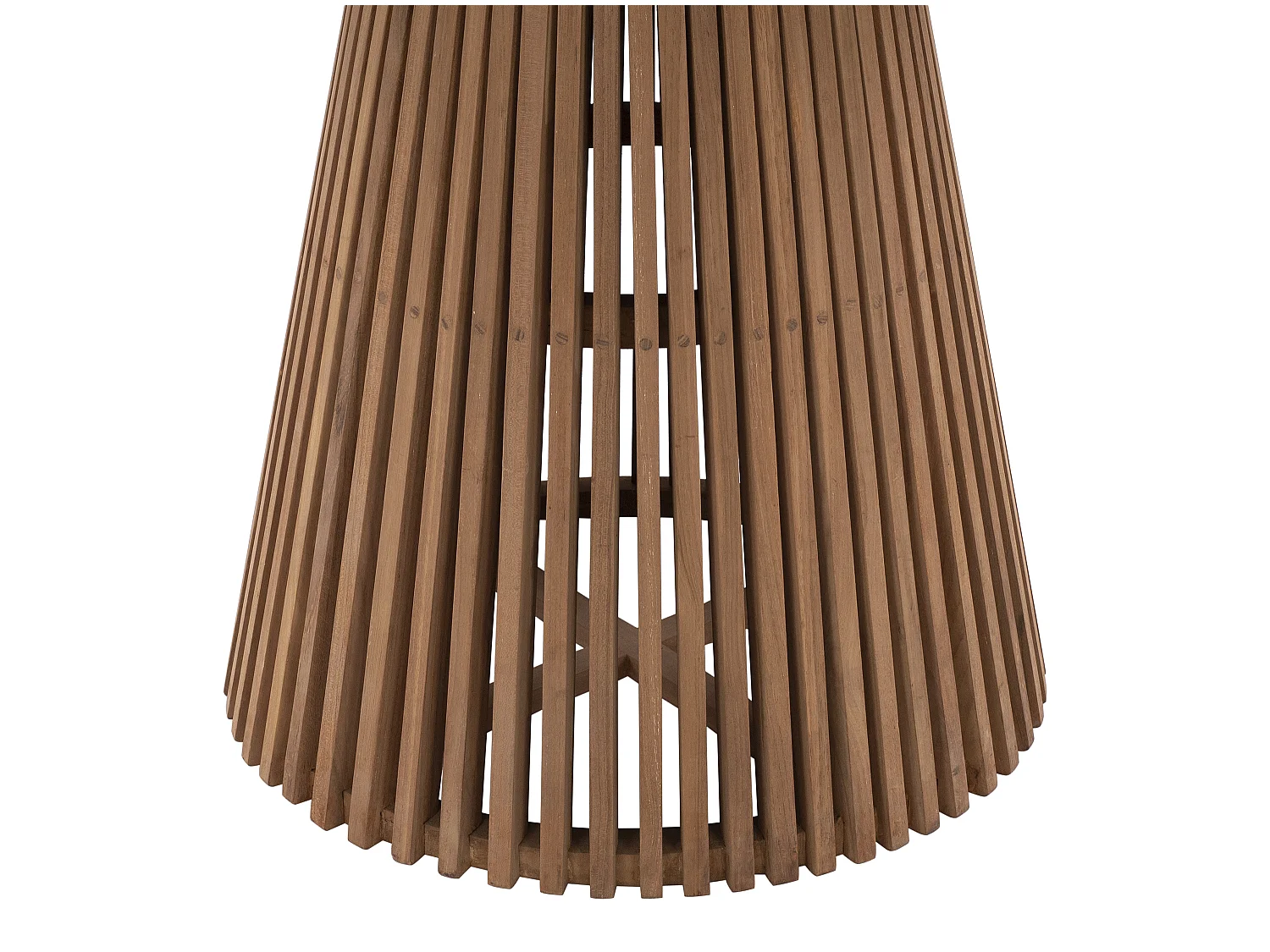 Table à manger de jardin en teck D.120 cm - Naturel clair - TRIANI de MYLIA