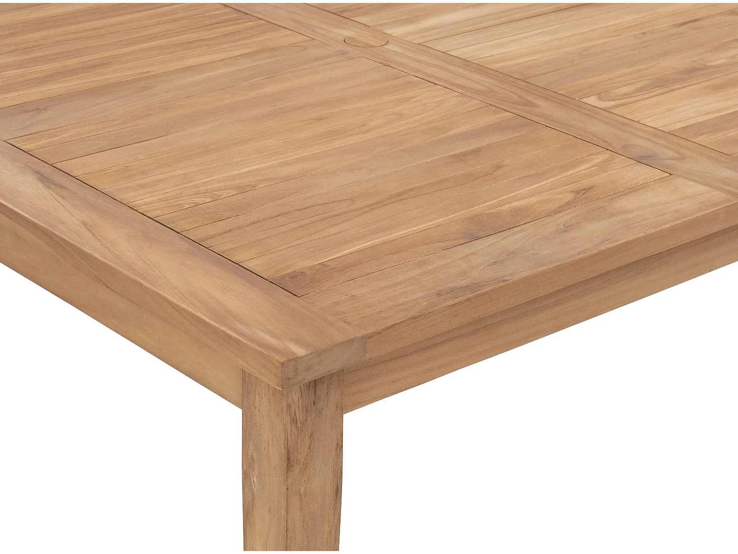 Table à manger de jardin carrée en teck L.140 cm - Naturel clair - ALLENDE de MYLIA