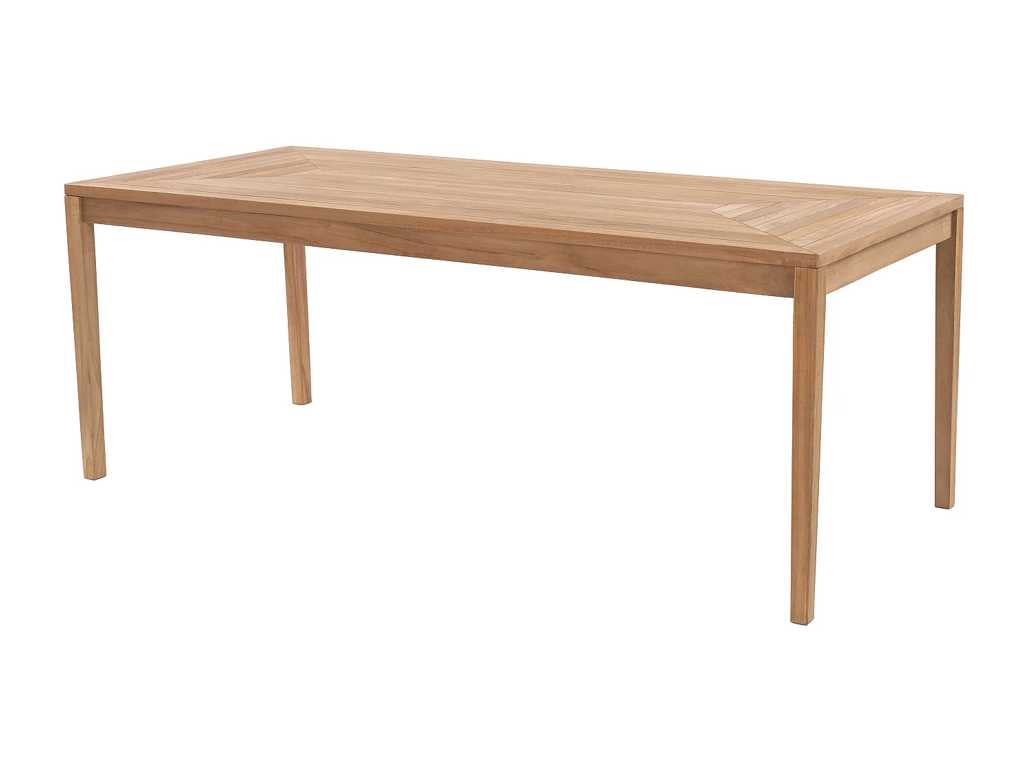 Table à manger de jardin en teck L.200 cm - Naturel clair - ALLENDE de MYLIA