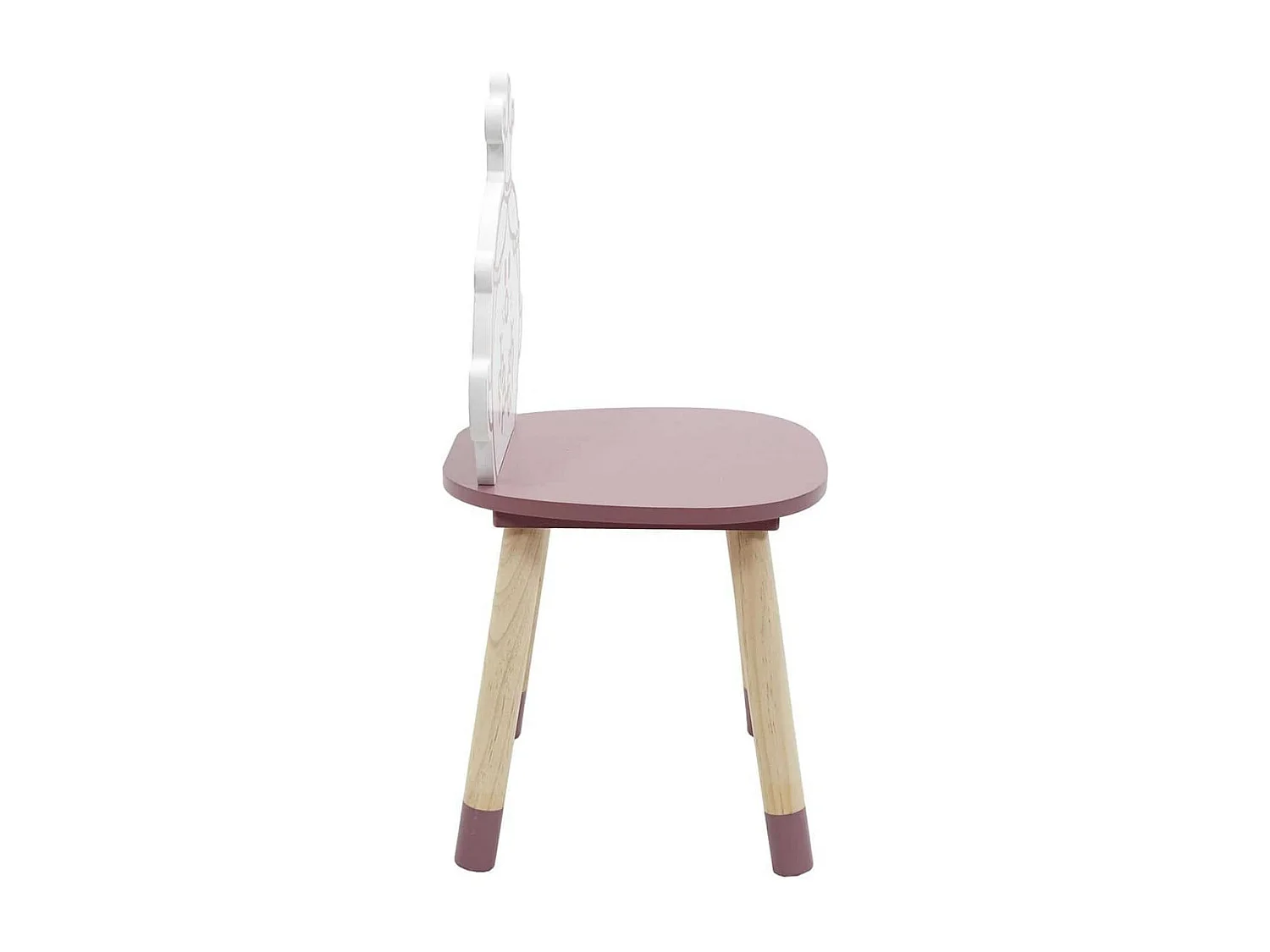 Chaise "Madame Princesse" Rose et Bois Naturel - MISSTER