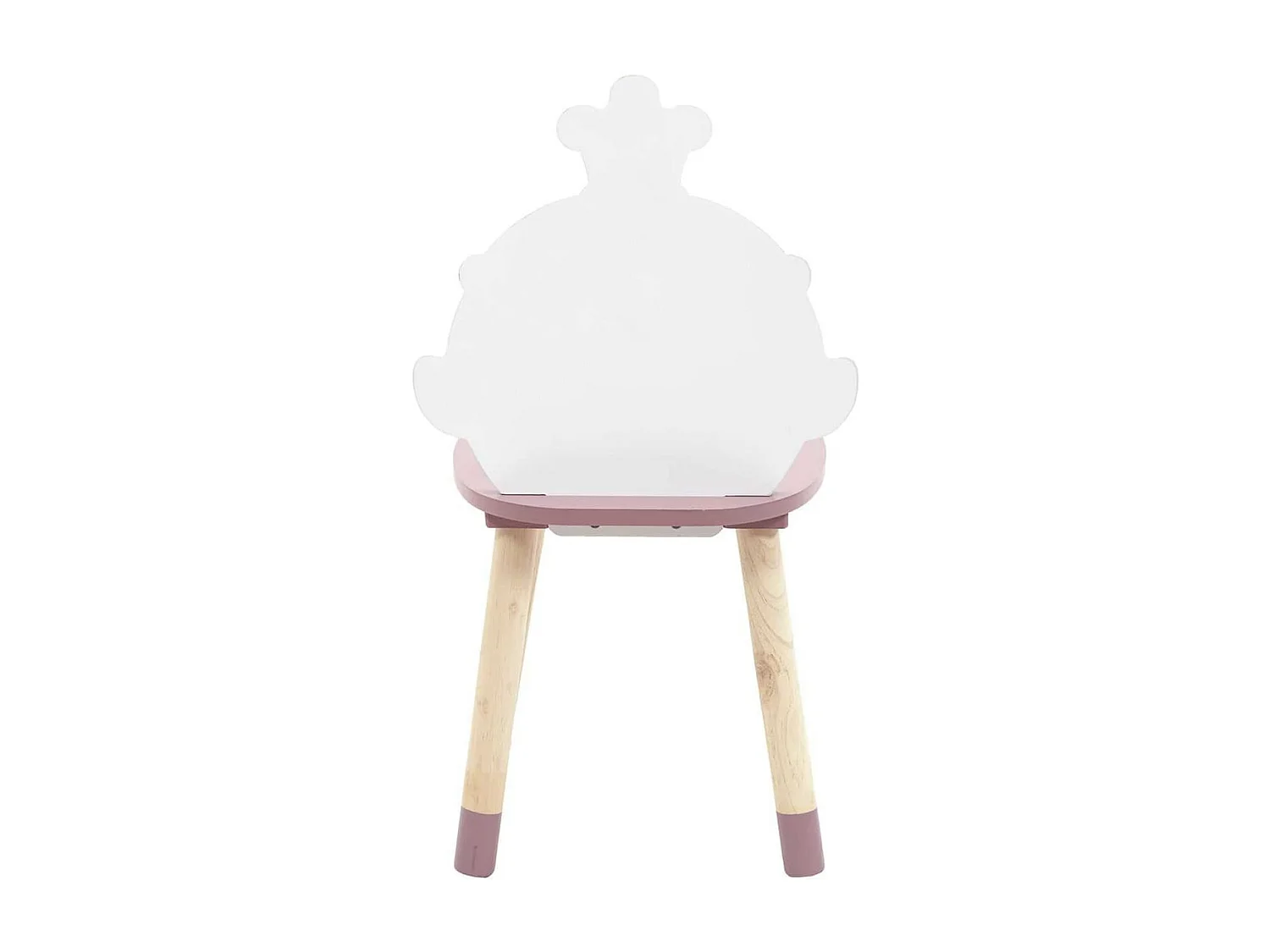 Chaise "Madame Princesse" Rose et Bois Naturel - MISSTER