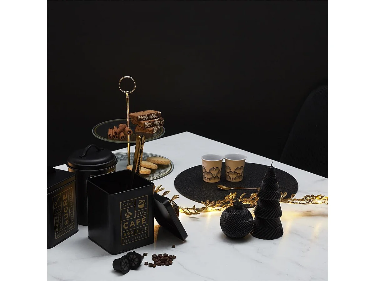 Set de 4 cuillères à café dorées en acier inoxydable style feuilles