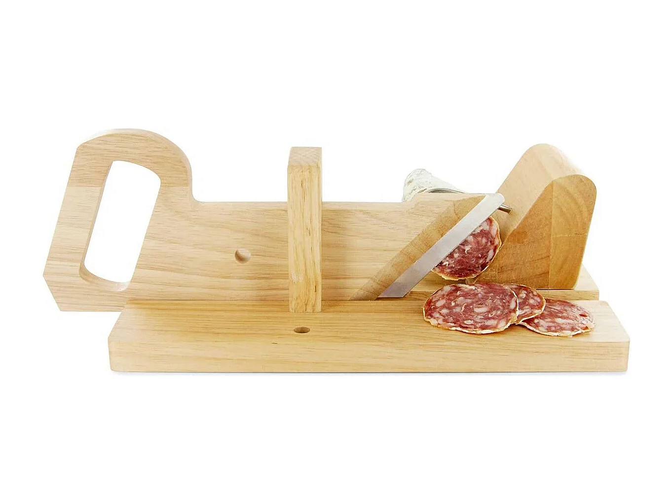 Trancheuse à Charcuterie Manuelle en Bois - JUSTIN
