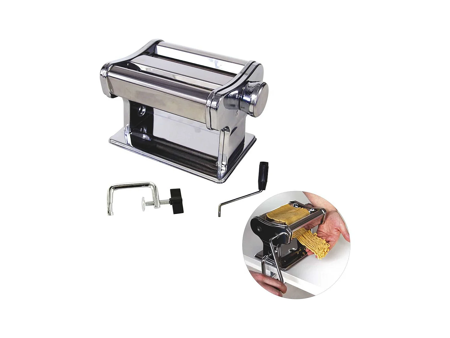 Machine à Pâtes en Inox Laminoir Manuel - NAPOLI