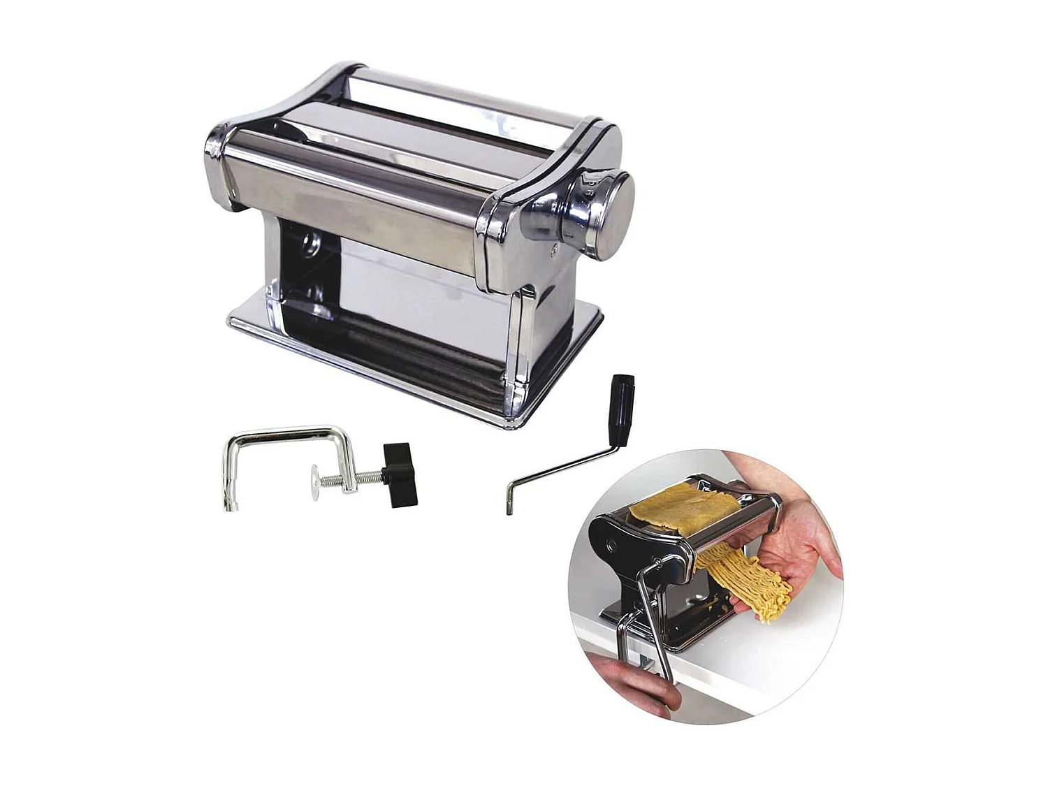 Machine à Pâtes en Inox Laminoir Manuel - NAPOLI