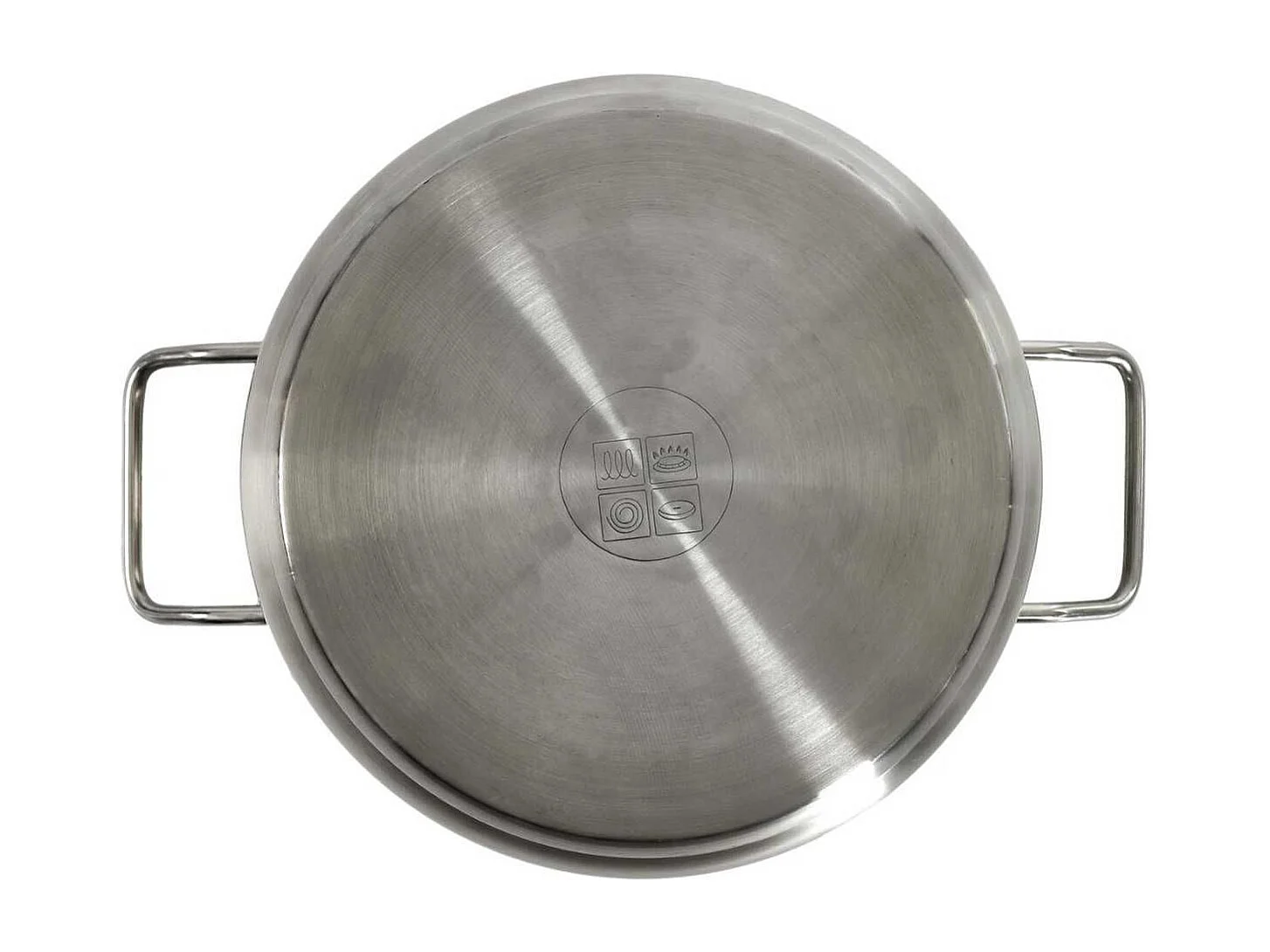 Faitout en Inox avec Couvercle en Verre 24cm - Inox, Tous Feux, Lave-Vaisselle, Cuisson Homogène - TIVON