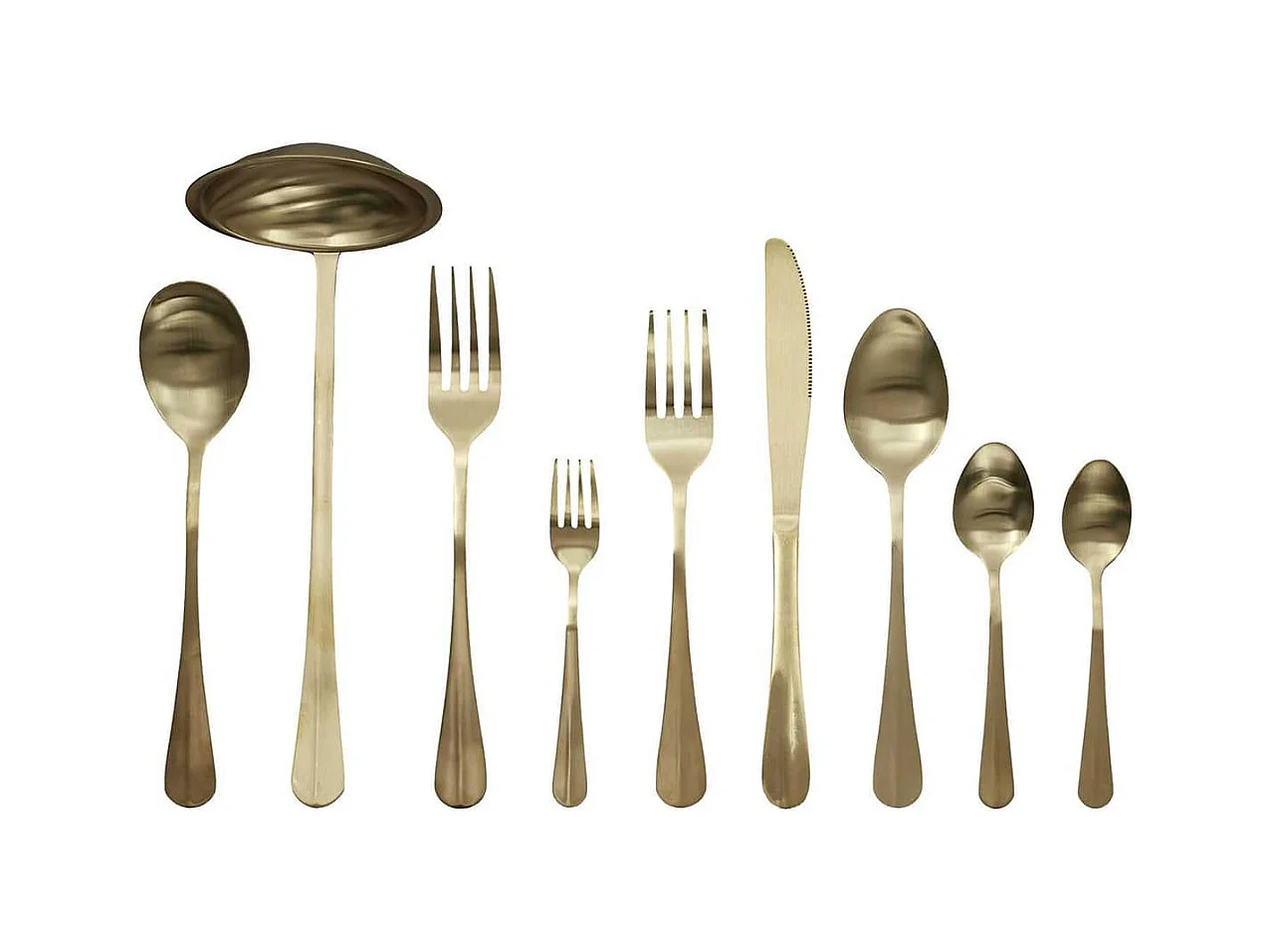 Ménagère 39 Pièces en Inox Doré