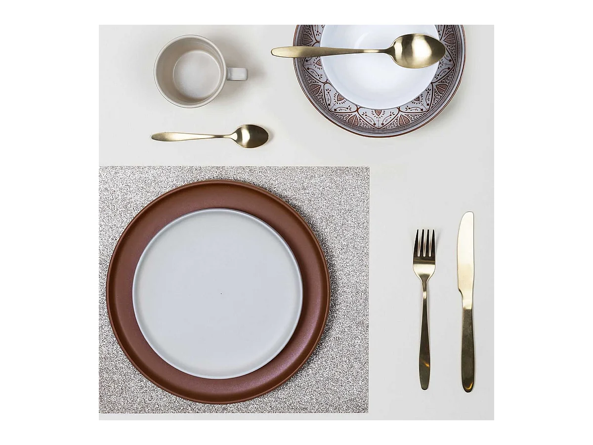 Ménagère 16 Pièces en Acier Inoxydable Cuivré - STELLA