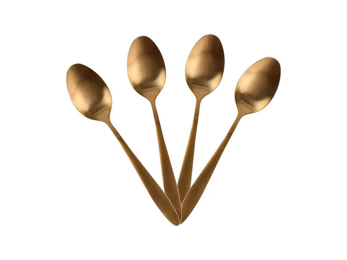 Ménagère 16 Pièces en Acier Inoxydable Cuivré - STELLA