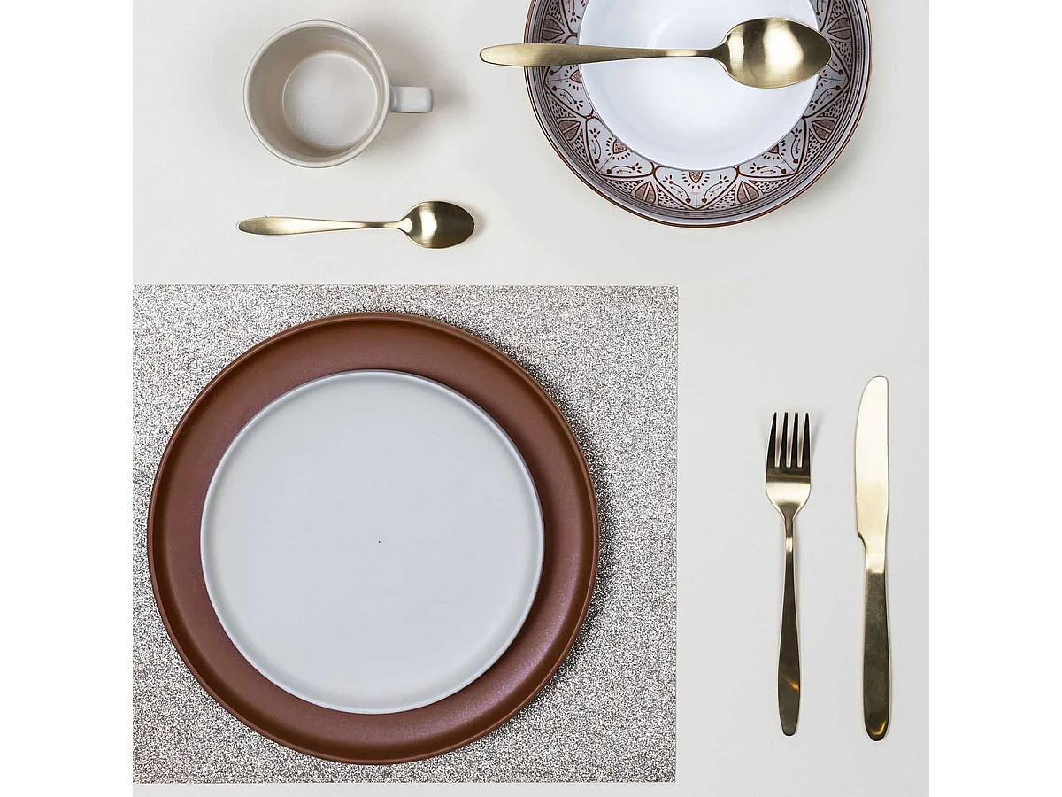 Ménagère 16 Pièces en Acier Inoxydable Cuivré - STELLA