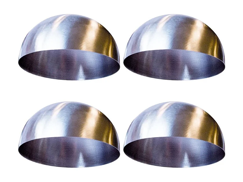 Set de 4 dômes de présentation en inox (Ø8cm)