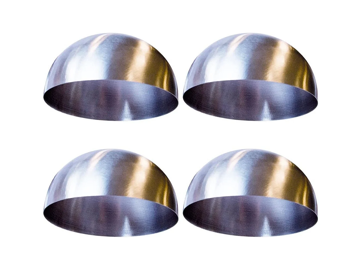 Set de 4 dômes de présentation en inox (Ø8cm)