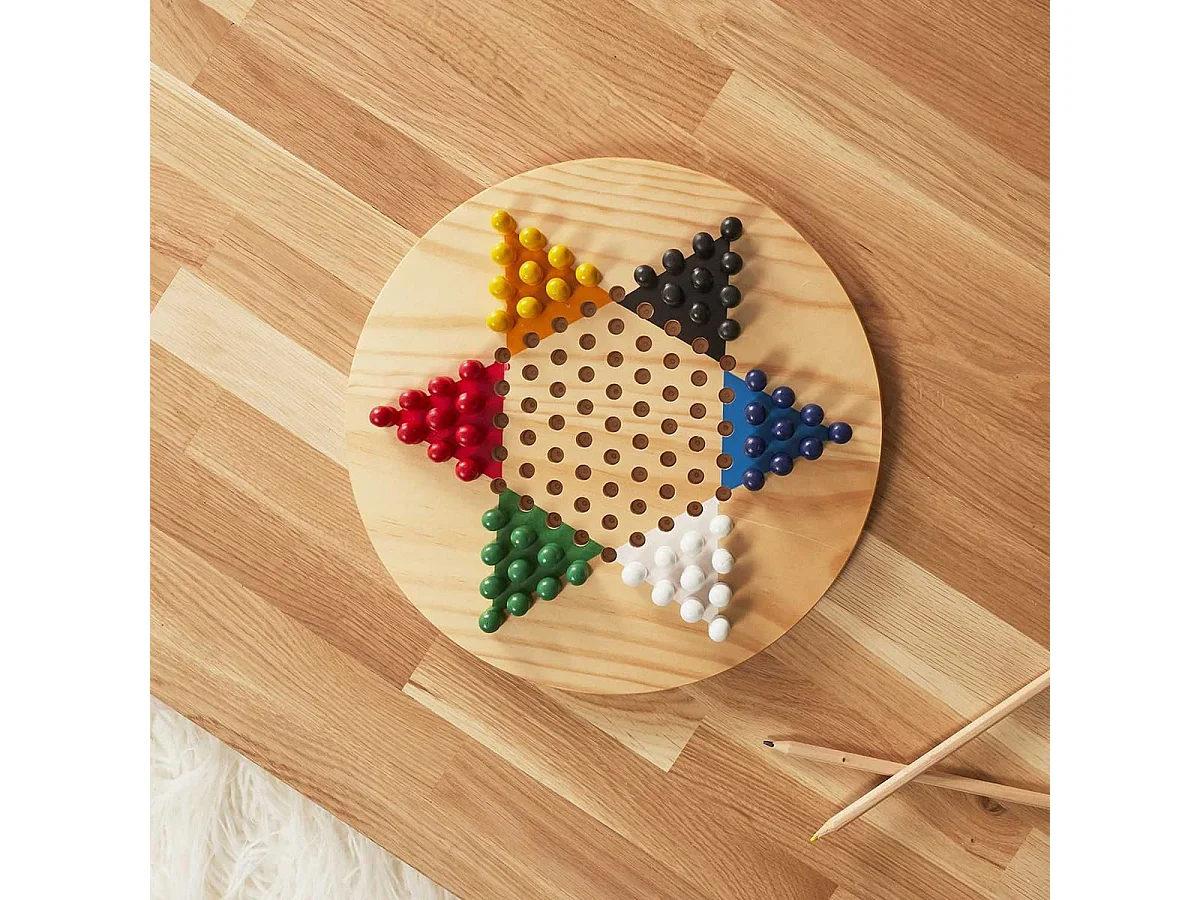 Jeu de Dames Chinoises en Bois - YUAN