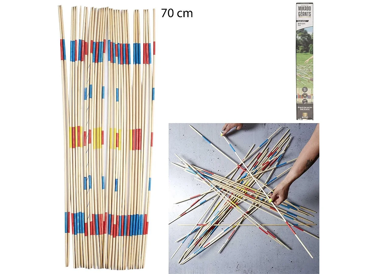 Jeu de mikado géant en bois (H70 cm) - STABOO