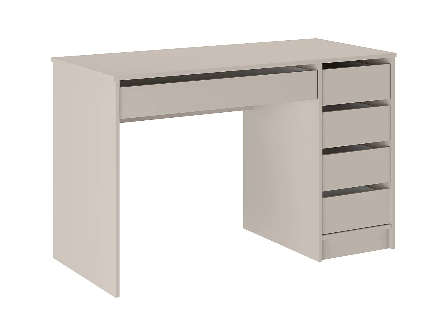Bureau avec 5 tiroirs – Beige - JENEMI
