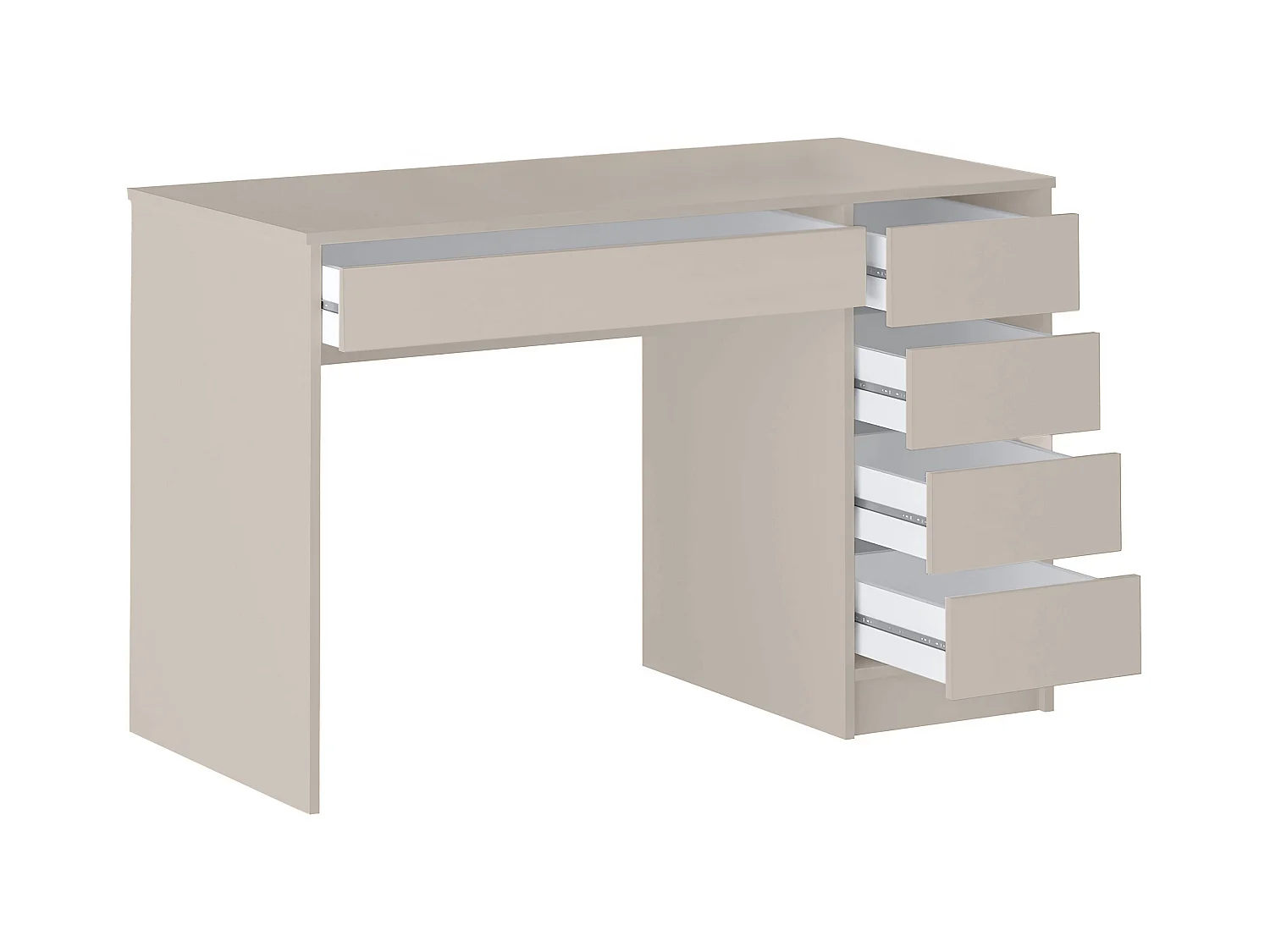 Bureau avec 5 tiroirs – Beige - JENEMI