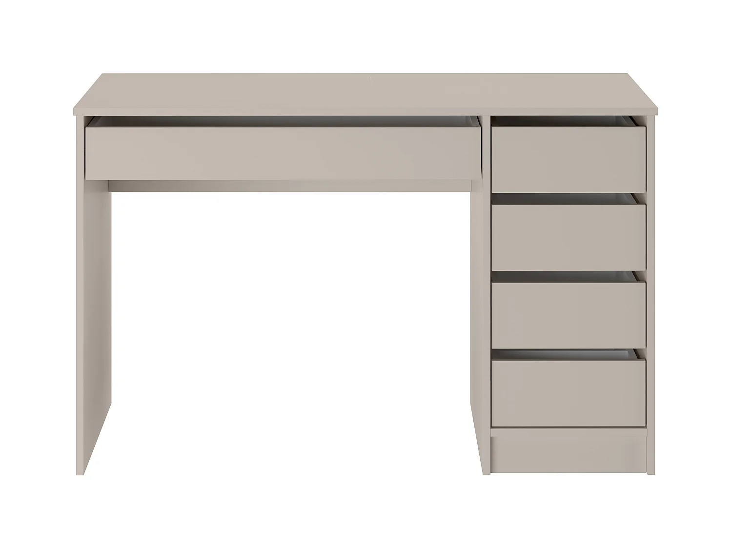 Bureau avec 5 tiroirs – Beige - JENEMI