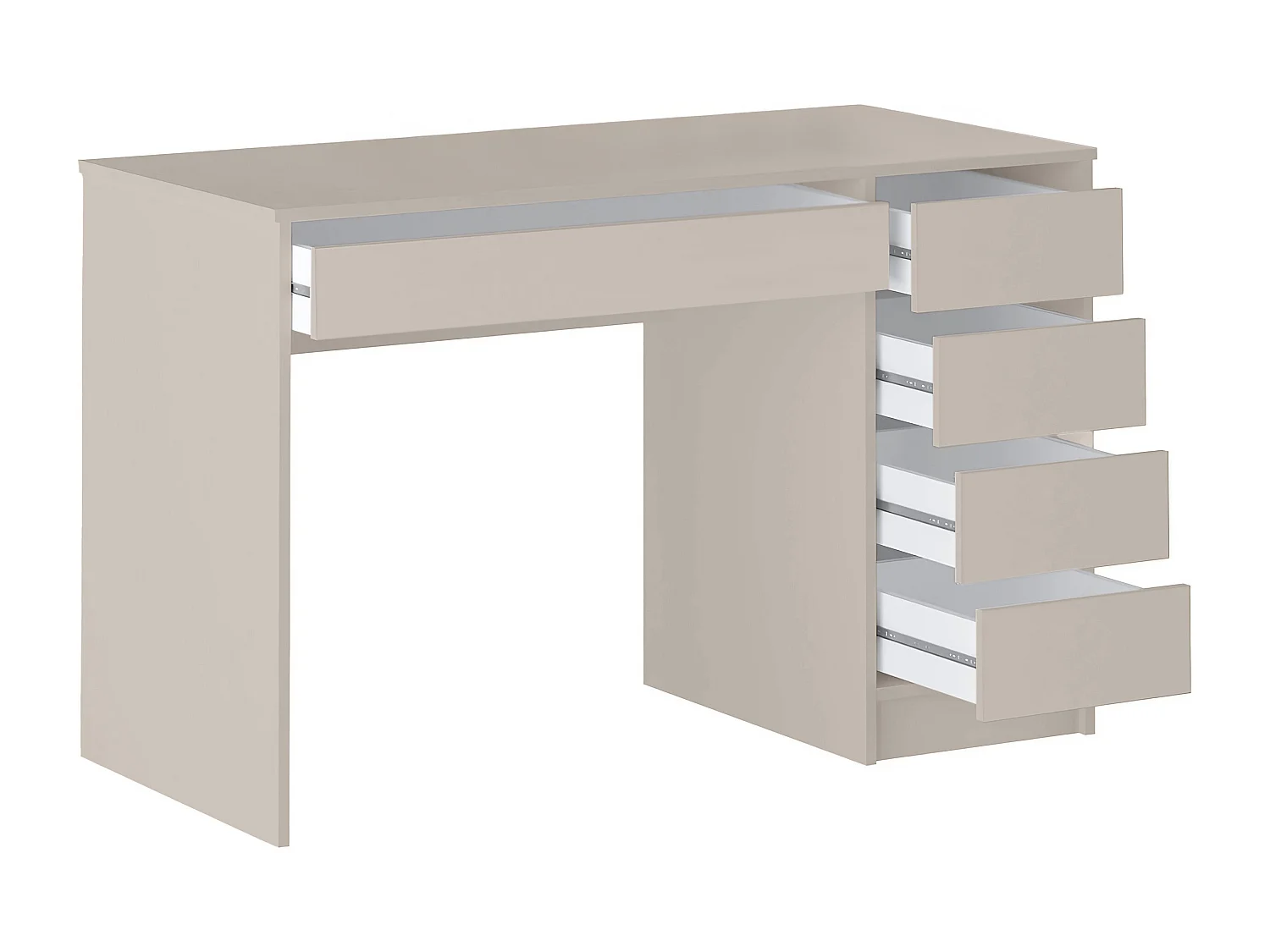 Bureau avec 5 tiroirs – Beige - JENEMI