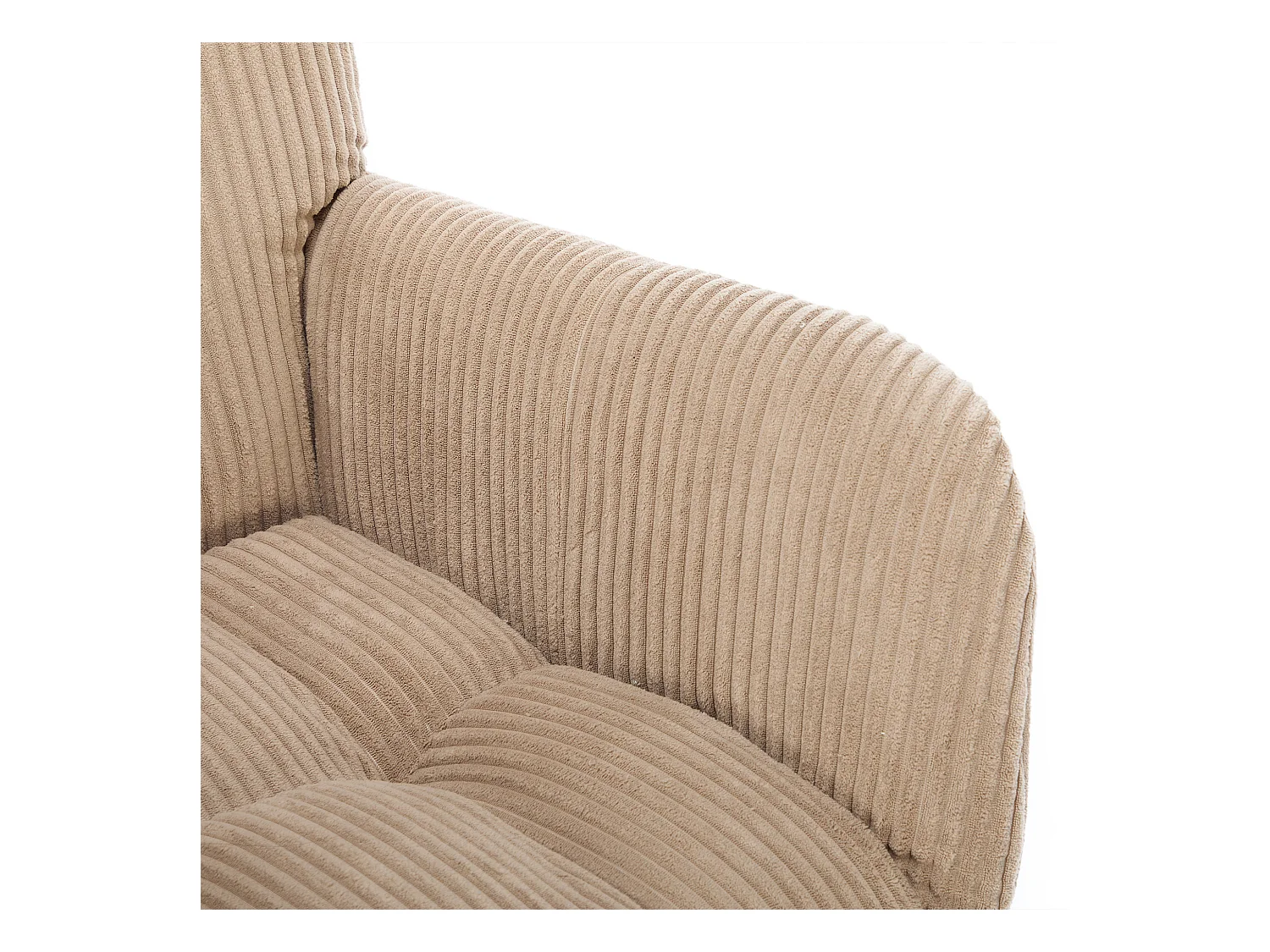 Fauteuil à bascule 102 x 65 x 92 cm - assise rembourrée - Dossier haut - avec coussin de nuque - Marron