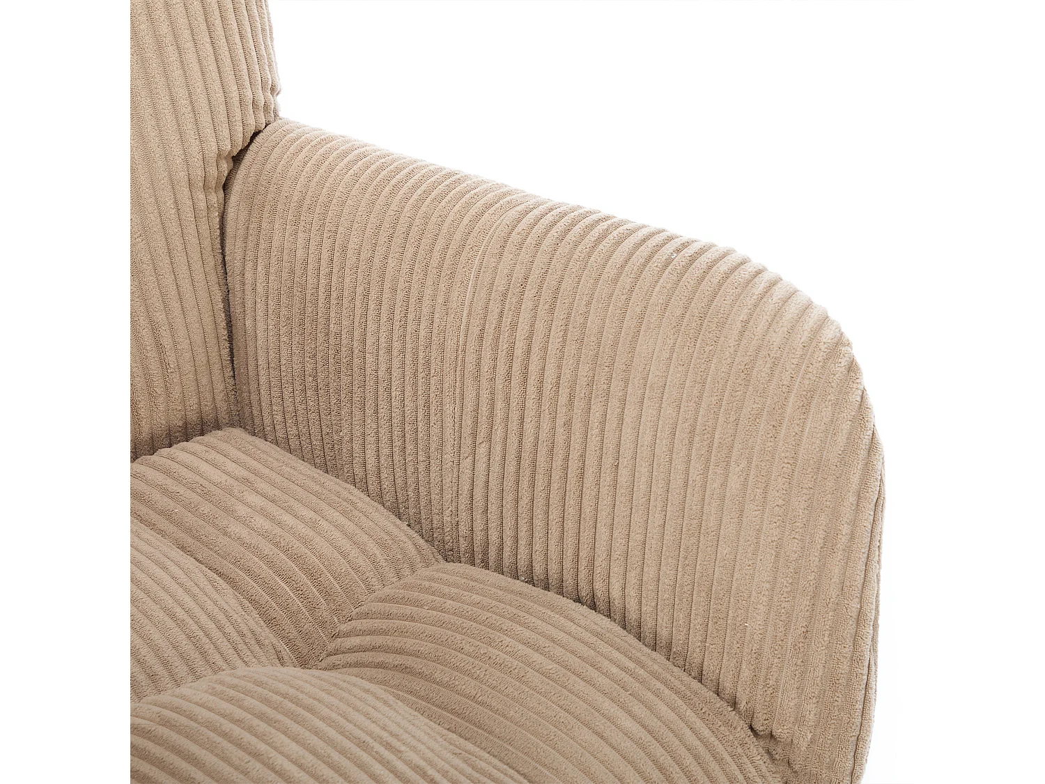 Fauteuil à bascule 102 x 65 x 92 cm - assise rembourrée - Dossier haut - avec coussin de nuque - Marron