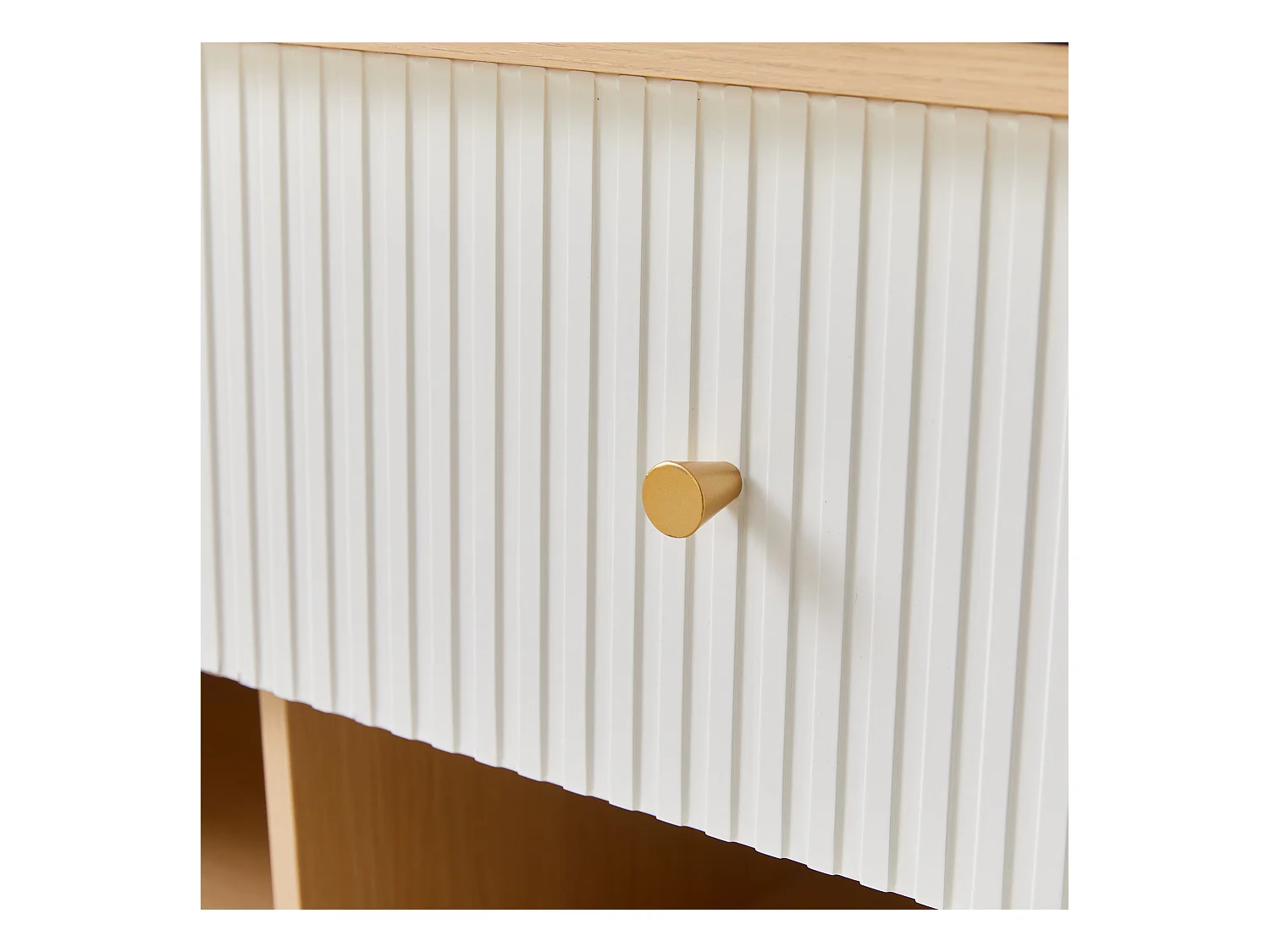 Ensemble vestiaire d'entrée 120x40x200 cm - avec miroir et 4 crochets - avec banc et meuble à chaussures - Naturel + Blanc