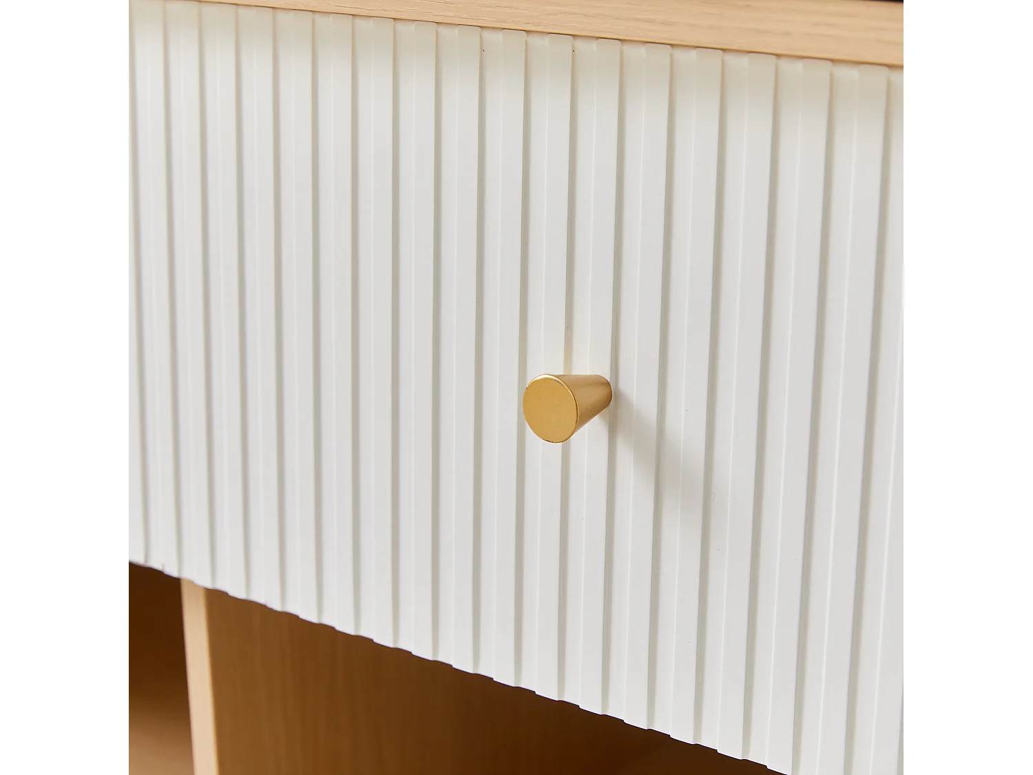 Ensemble vestiaire d'entrée 120x40x200 cm - avec miroir et 4 crochets - avec banc et meuble à chaussures - Naturel + Blanc