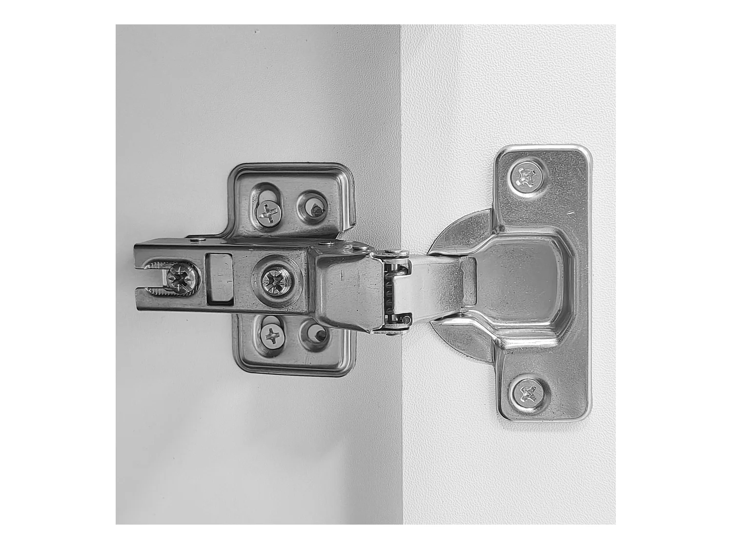 Meuble TV 160x39x49.5 cm - 3 portes - Aspect bois - MDF + Panneaux de particules - Blanc + Naturel