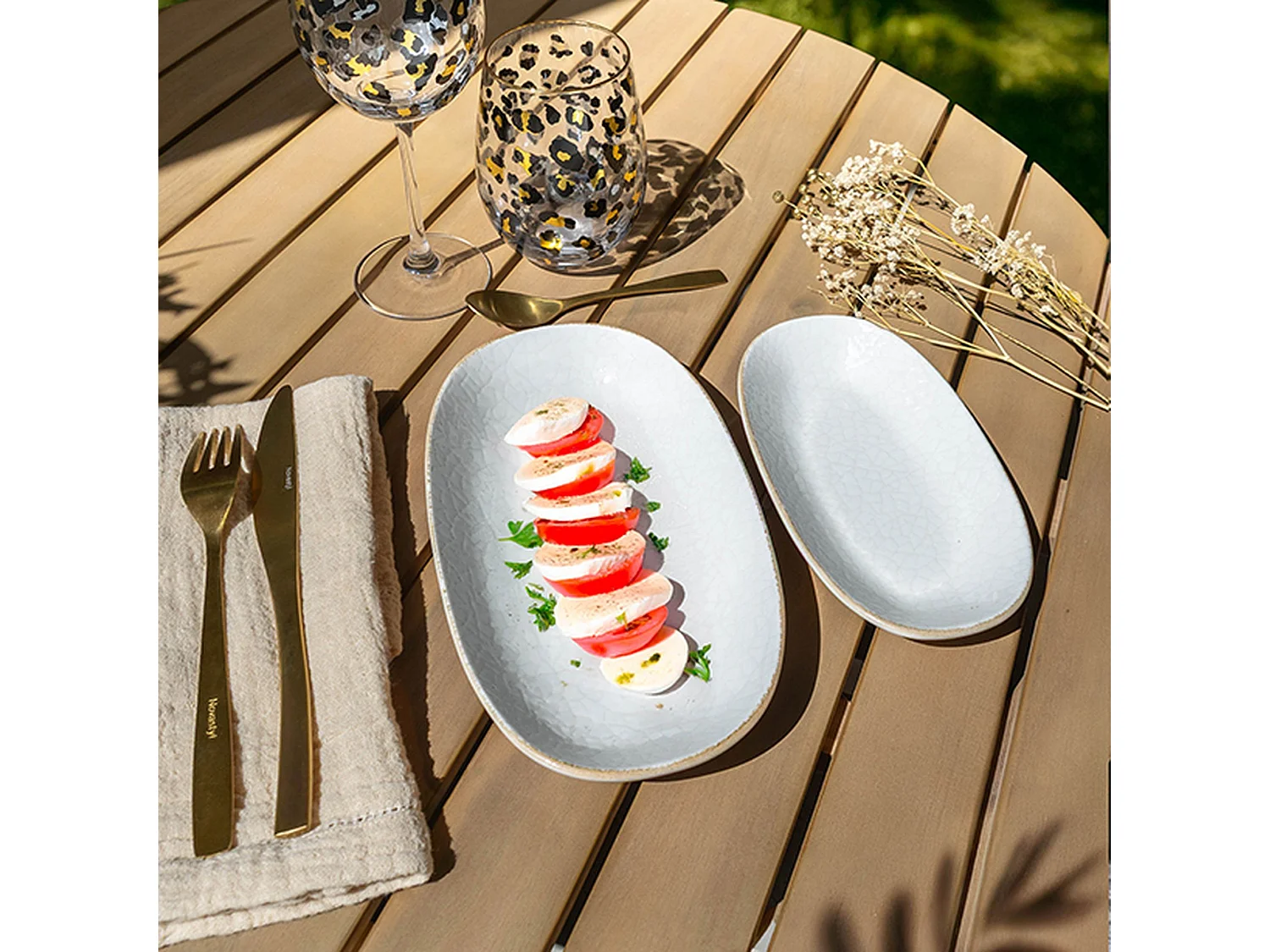 Novastyl - Lot 6 Assiettes Ovales Nuance 19x10.5cm En Porcelaine Blanc