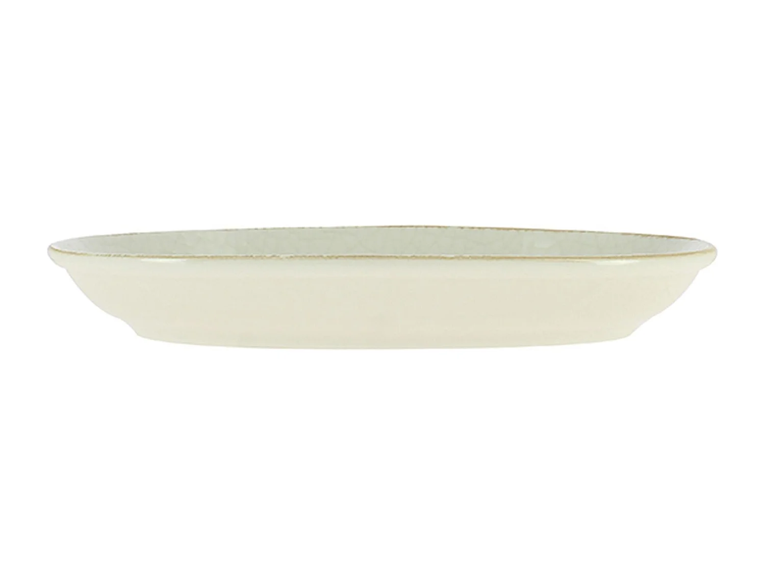 Novastyl - Lot 6 Assiettes Ovales Nuance 23.5x13.5cm En Porcelaine Blanc