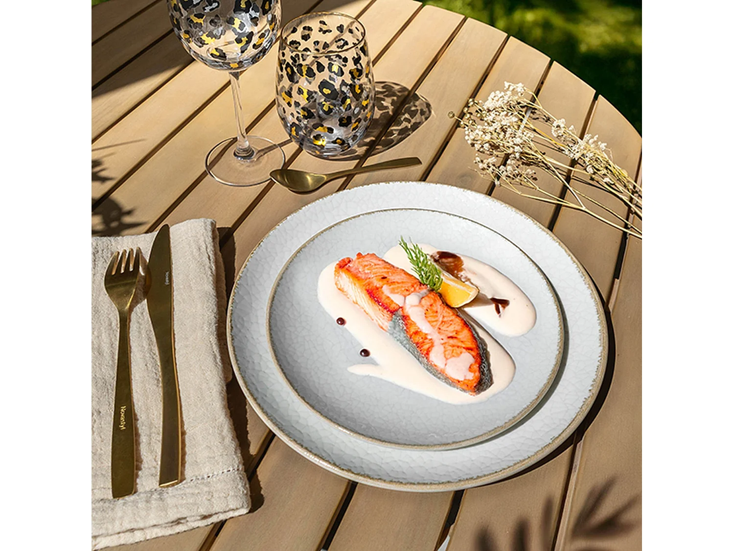 Novastyl - Lot6 Assiettes A Dessert Nuance 20cm En Porcelaine Blanc