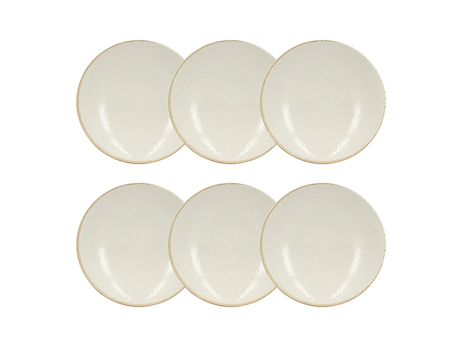 Novastyl - Lot 6 Assiettes Creuses Nuance 21cm En Porcelaine Blanc