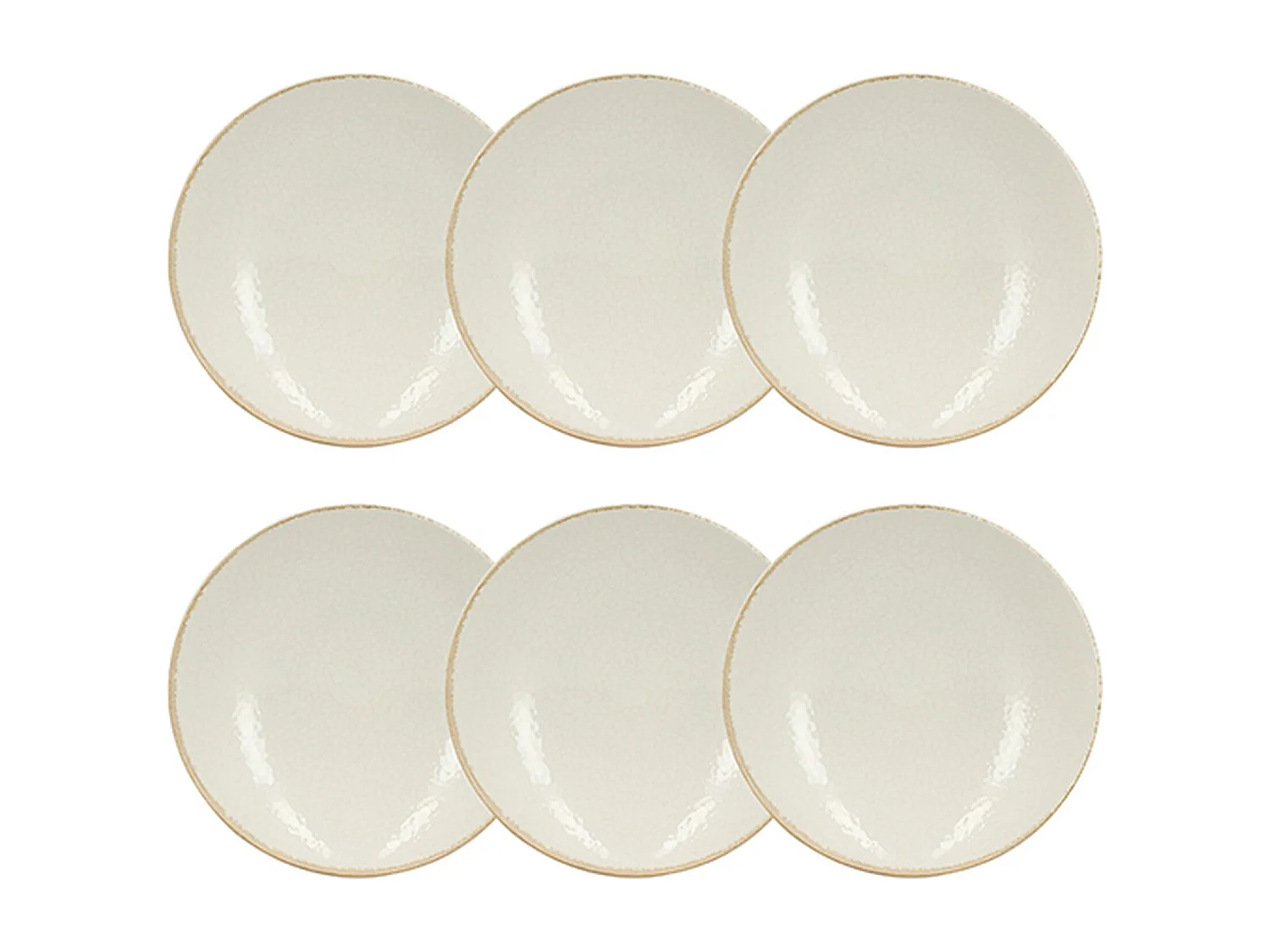 Novastyl - Lot 6 Assiettes Creuses Nuance 21cm En Porcelaine Blanc