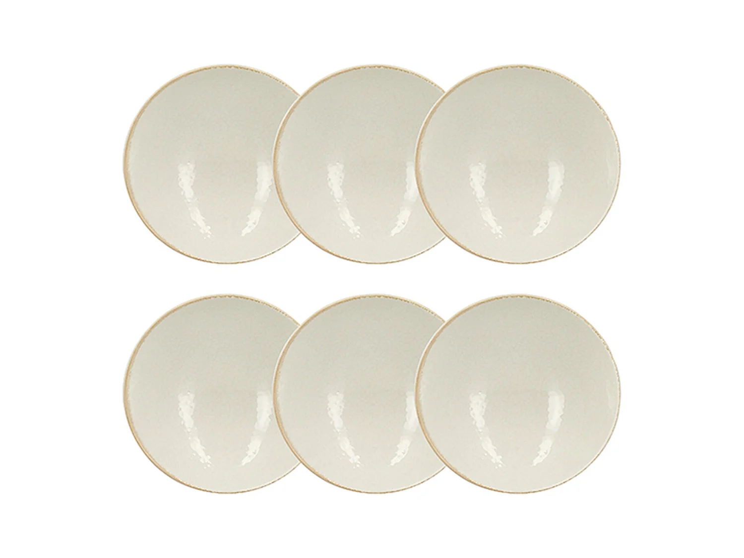 Novastyl - Lot 6 Coupelles Nuance 15cm En Porcelaine Blanc