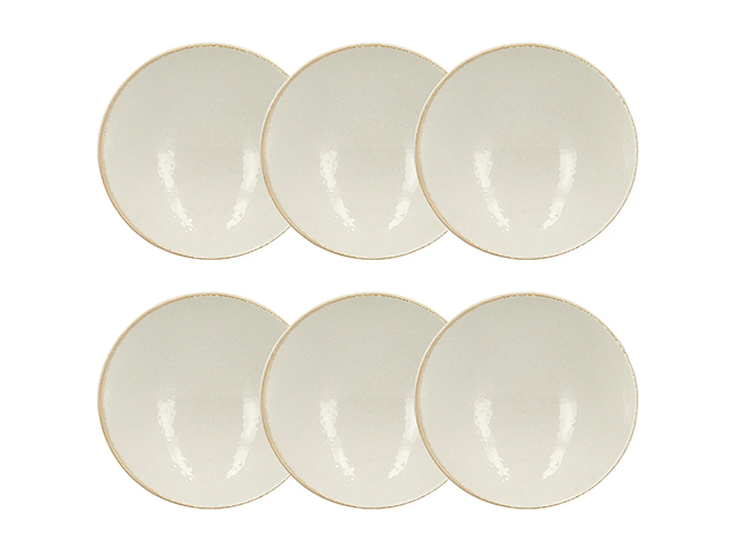 Novastyl - Lot 6 Coupelles Nuance 15cm En Porcelaine Blanc