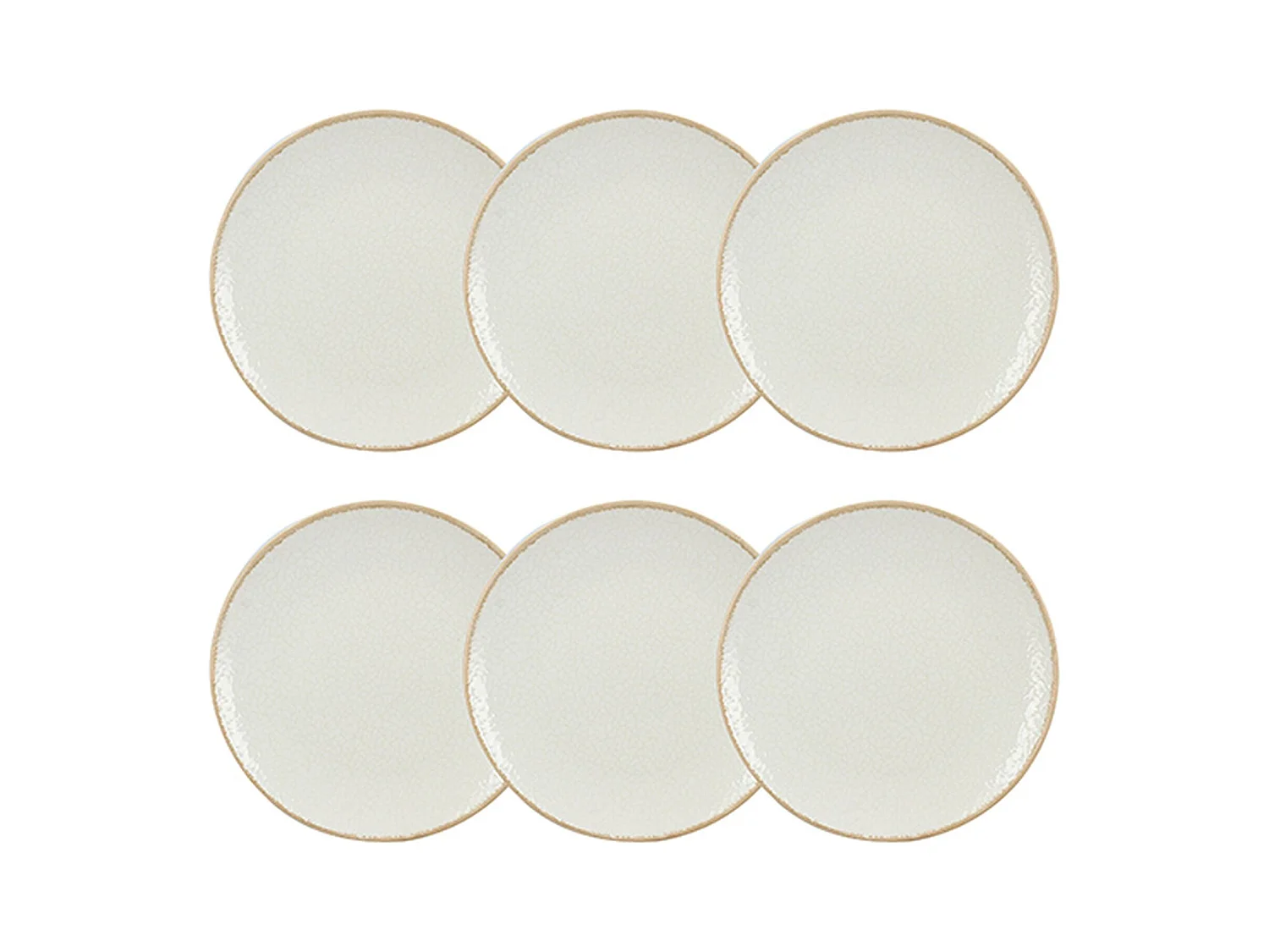 Novastyl - Lot 6 Assiettes Plates Nuance 27cm En Porcelaine Blanc