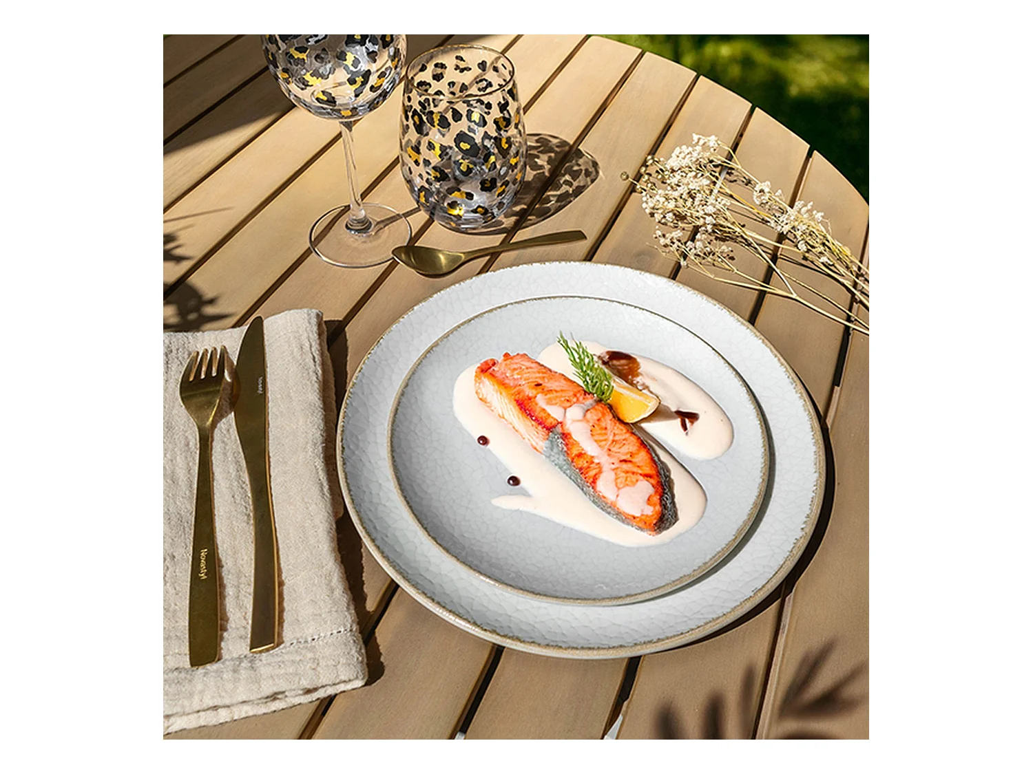 Novastyl - Lot 6 Assiettes Plates Nuance 27cm En Porcelaine Blanc