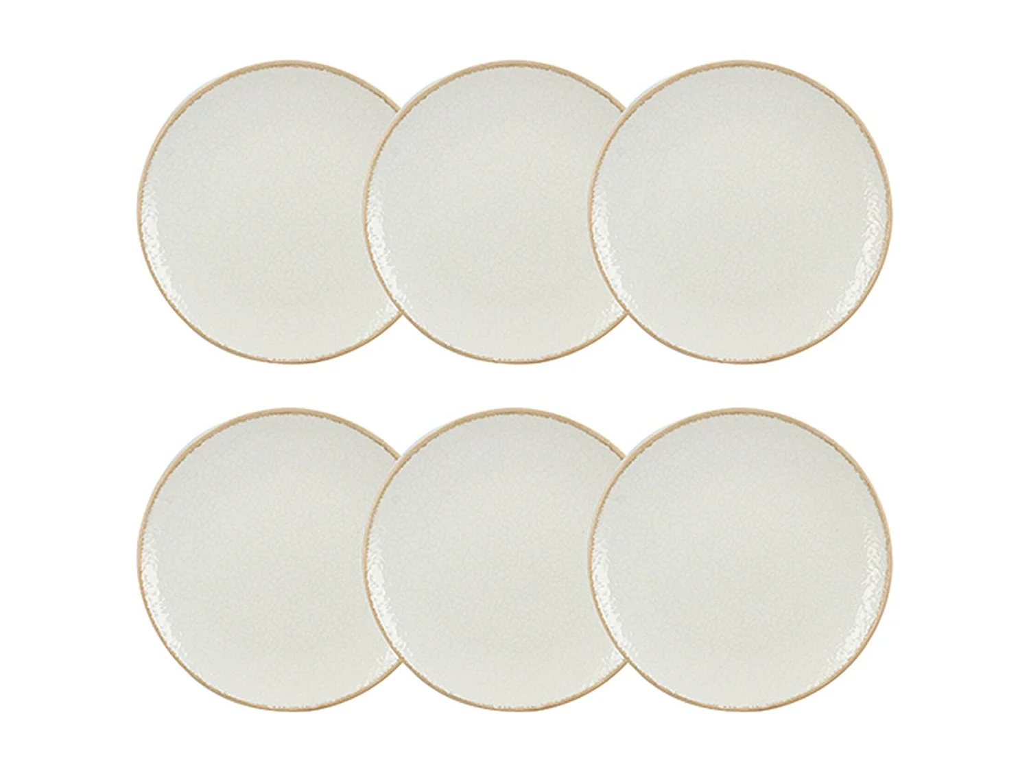 Novastyl - Lot 6 Assiettes Plates Nuance 27cm En Porcelaine Blanc