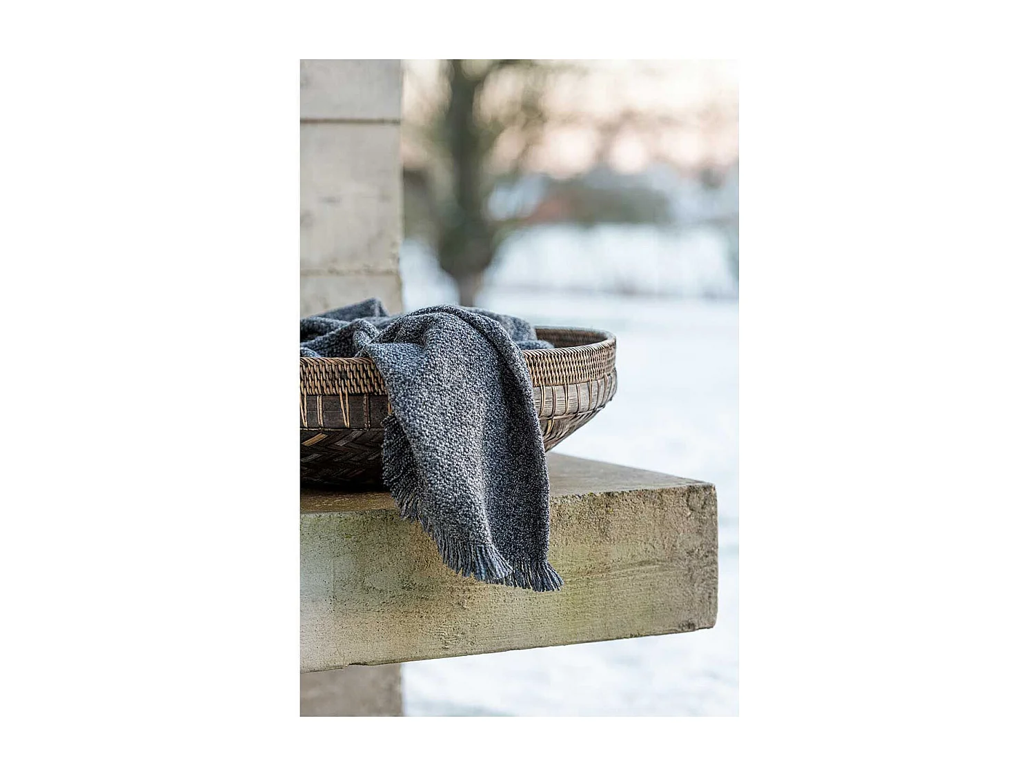 Lot de 2 Coupelles Déco "Rotin" 50cm Noir