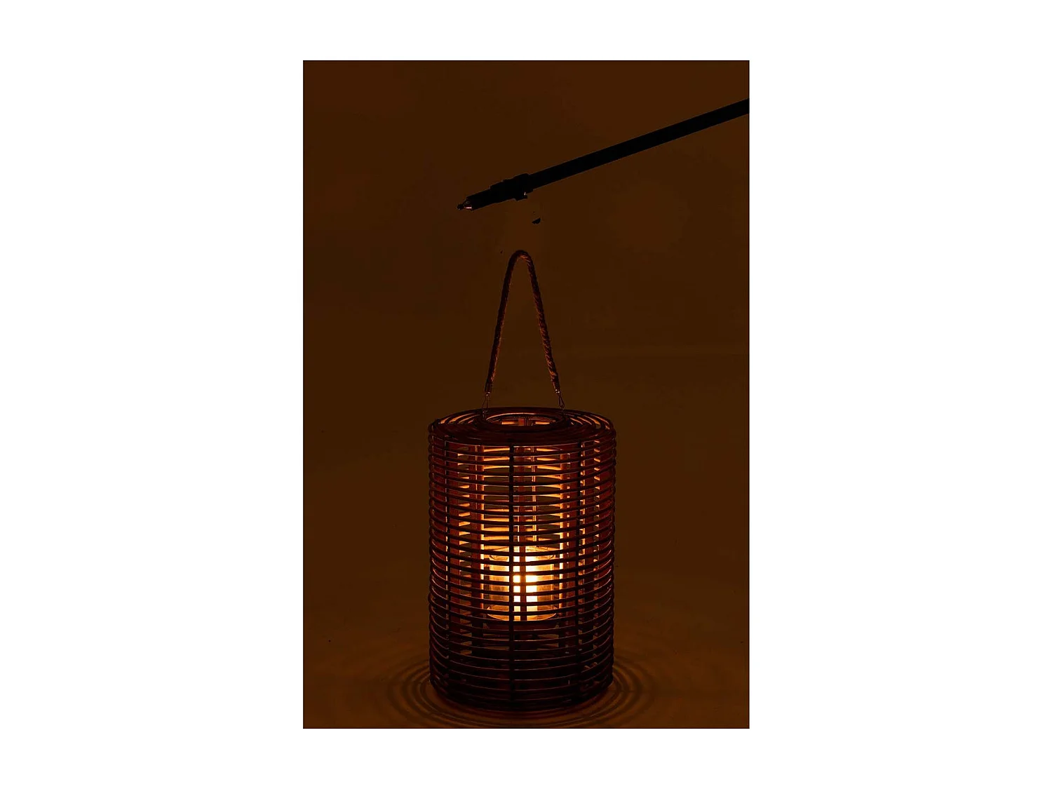 Lanterne Ronde "Longue Rotin" 50cm Naturel