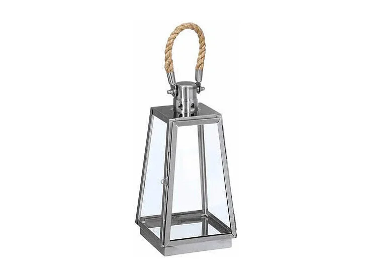 Lot de 3 Lanternes Exterieur "Vérone" 73cm Inox & Verre